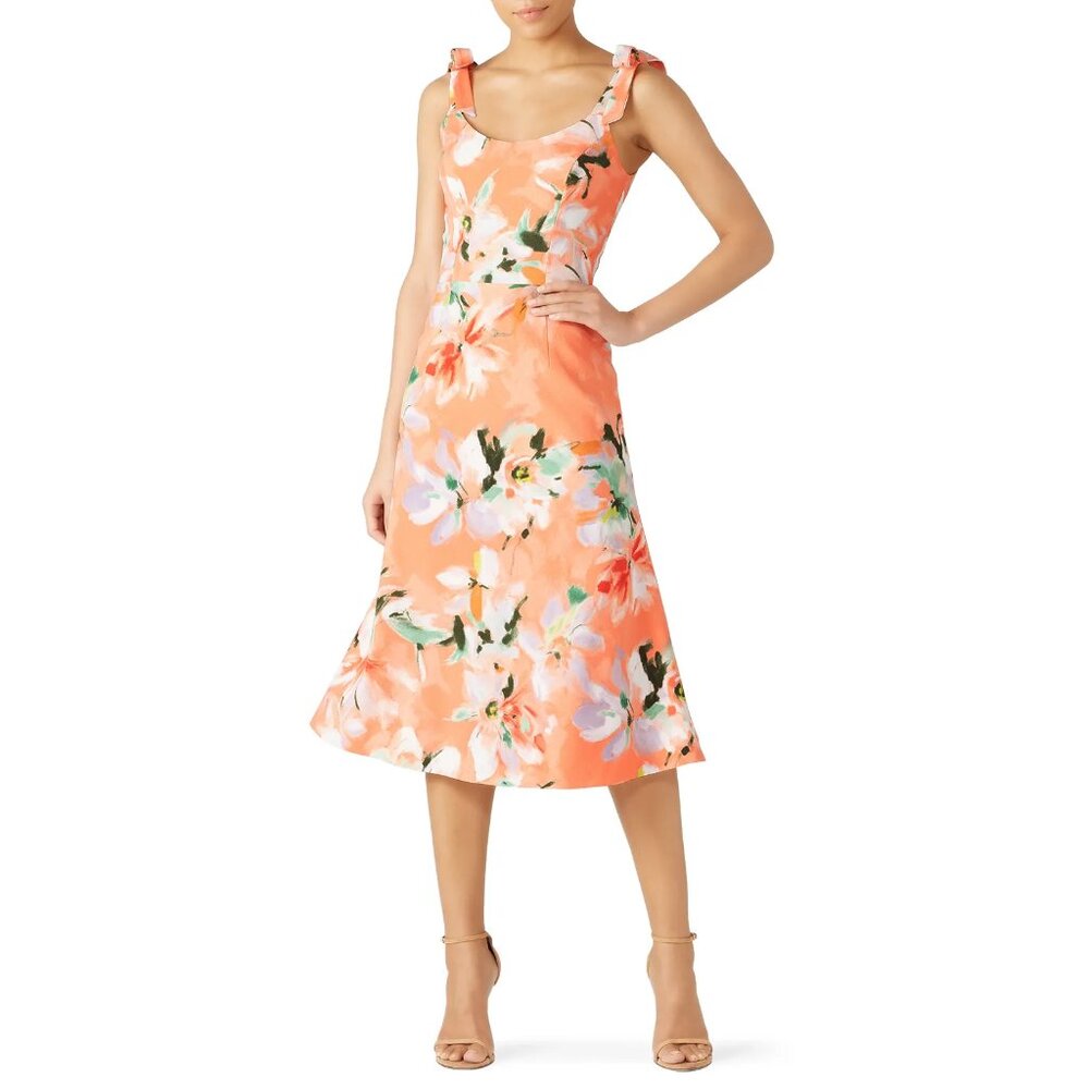 Dress The Population Hana Coral Floral Dress